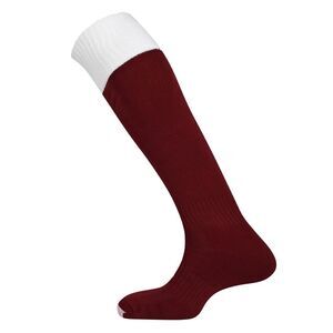 Mitre Childrens/Kids Mercury Contrast Socks / Maroon/White